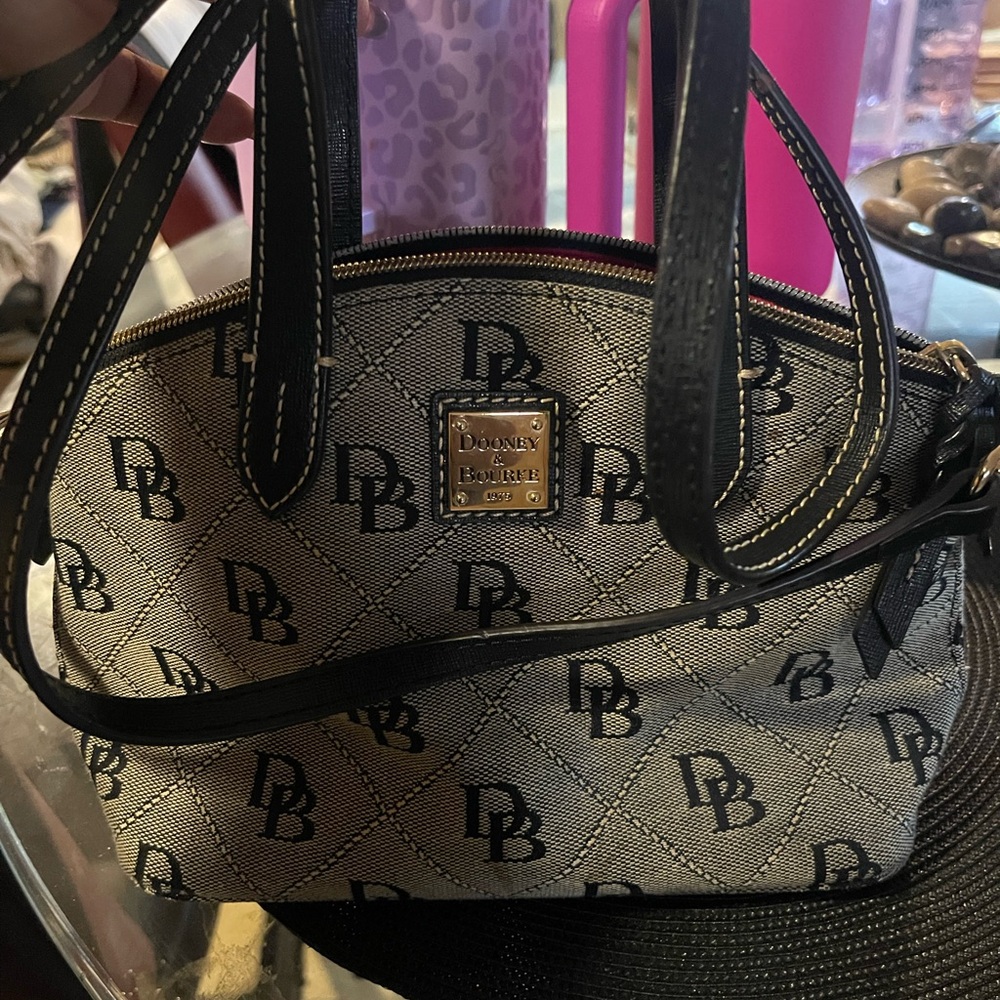 Dooney & Bourke Black and Grey Mini fashionable bag can also be worn as crosbody